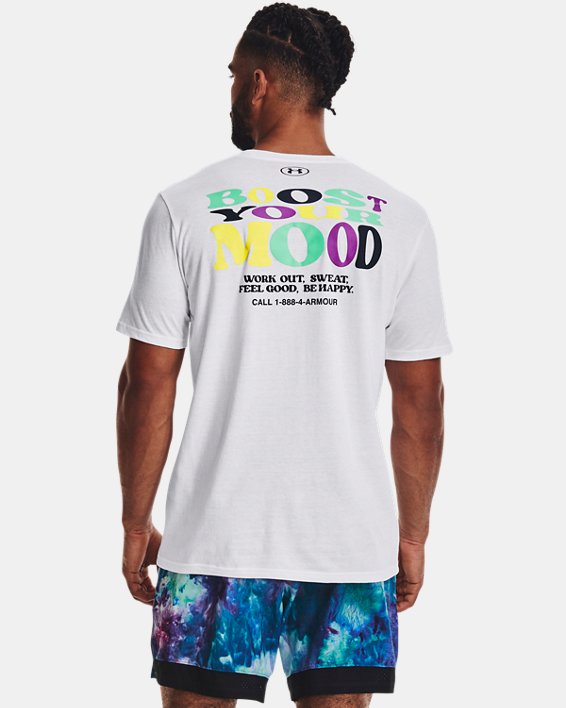 Men's UA Boost Your Mood Short Sleeve in White image number 1